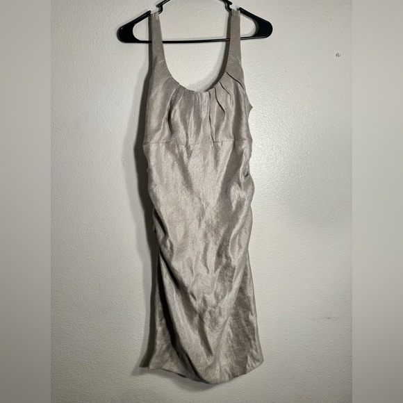 Fancy suzi chin by maggie boutique size 10 scrunch metallic party dress - Picture 4 of 11